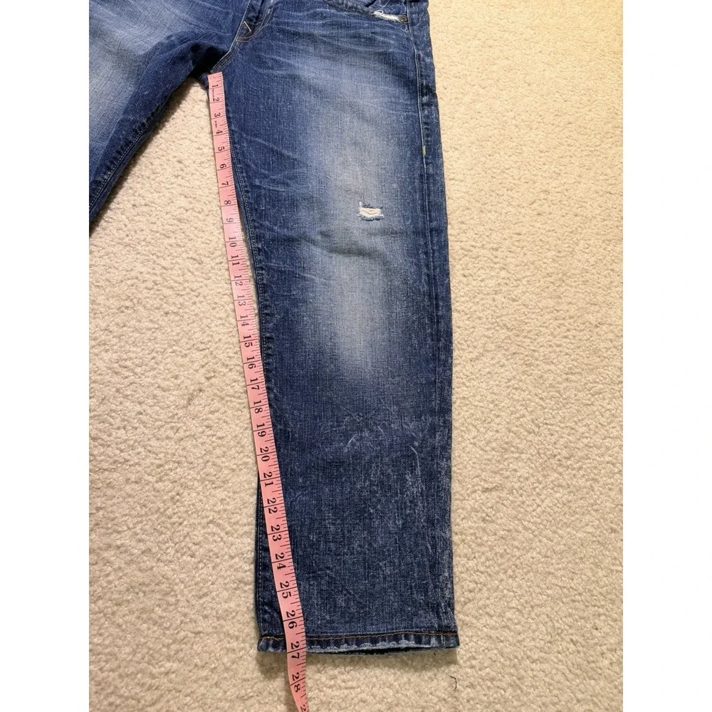 True Religion Geno Relaxed Slim Jeans Men's 34 USA Flap Pocket Medium Wash